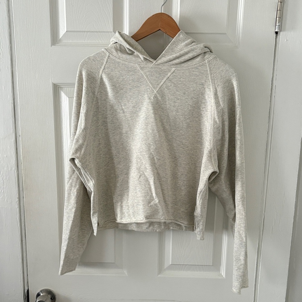 Lululemon cropped, Heather Gray hoodie size medium.